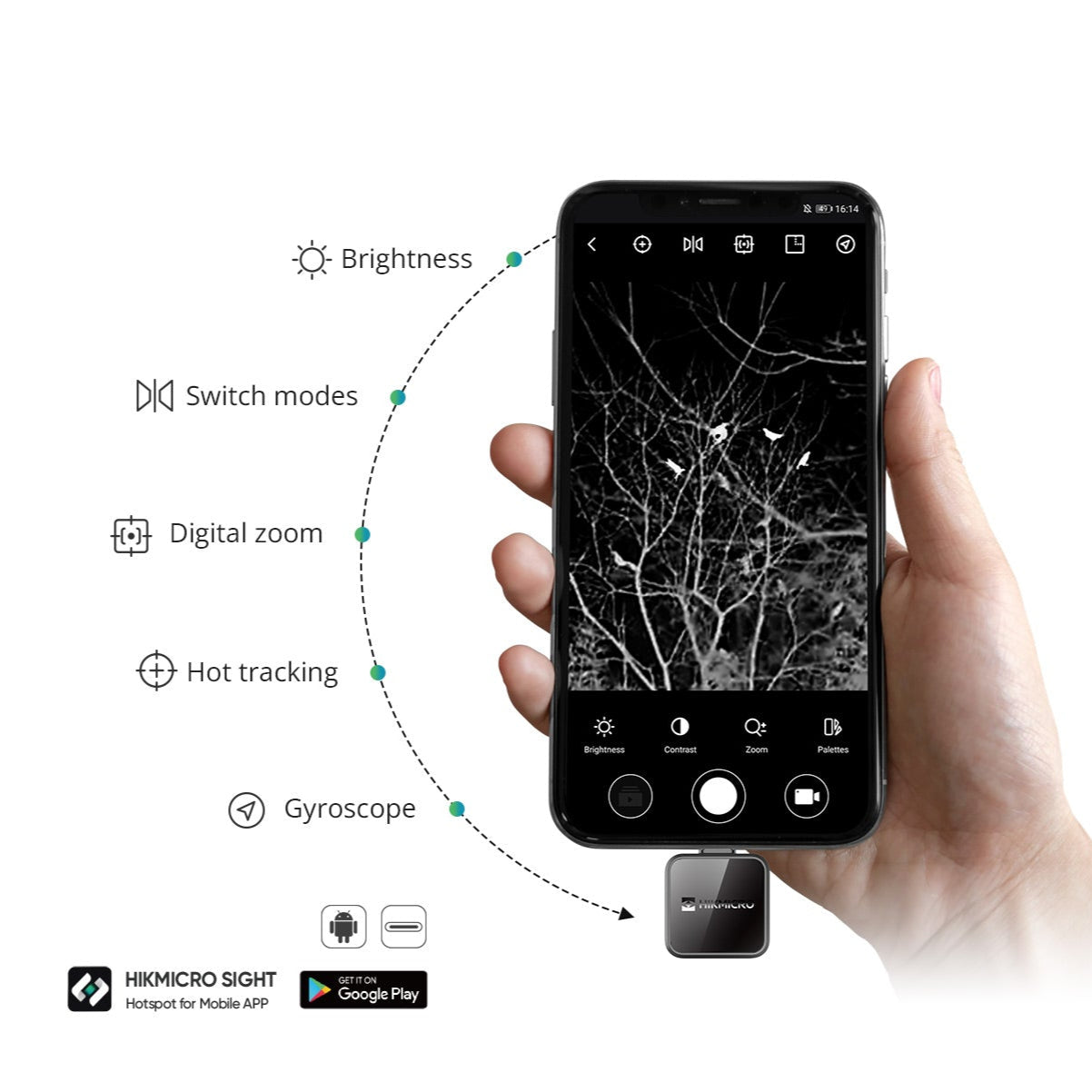 Câmera Térmica HIKMICRO EXPLORER para Smartphones
