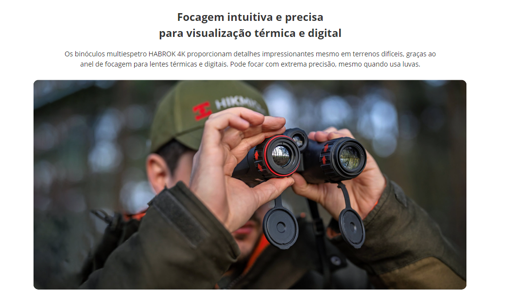 Binóculo Hikmicro Habrok 4k HE25LN Termal Night Vision Rangefinder